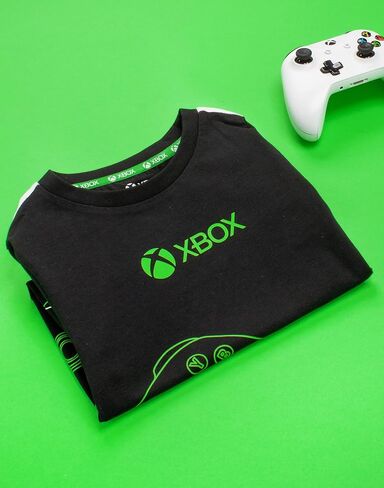 Xbox T-Shirt Boys Kids Green Black Game Controller Logo Clothing Top in Saudi Arabia