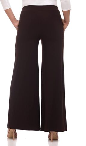 Rekucci Travel in Style Women's Stretchy Elegant Palazzo Wide Leg Pant in Kuwait