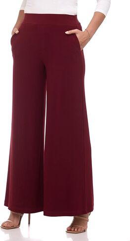 Rekucci Travel in Style Women's Stretchy Elegant Palazzo Wide Leg Pant in Kuwait