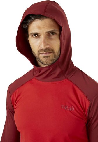 Rab Men's Force Hoody - Lightweight Long-Sleeve Hooded Baselayer Shirt for Hiking, Climbing, & Trail Running in Kuwait