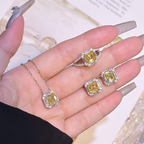 AMAROUGE 10MM Halo Stud Earrings for Women White Gold Plated 925 Sterling Silver Hypoallergenic Earrings Cubic Zirconia Diamond Round/Square/Princess Cut Birthstone Earrings Studs Birthday Gifts Jewelry in Kuwait