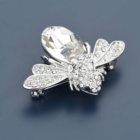 Lovely Crystal Bumble Honey Bee Insect Brooch Pins Collar Pin Lapel Pin Costume Jewelry for Women in Saudi Arabia