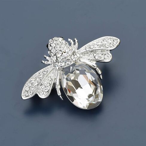 Lovely Crystal Bumble Honey Bee Insect Brooch Pins Collar Pin Lapel Pin Costume Jewelry for Women in Saudi Arabia