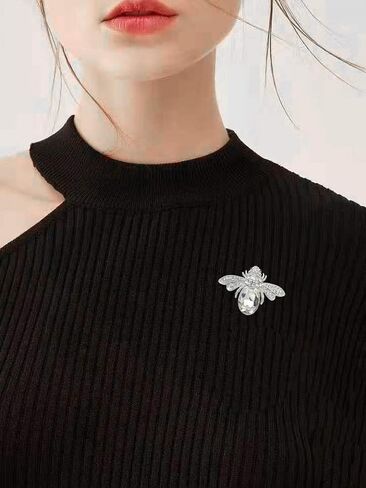 Lovely Crystal Bumble Honey Bee Insect Brooch Pins Collar Pin Lapel Pin Costume Jewelry for Women in Saudi Arabia