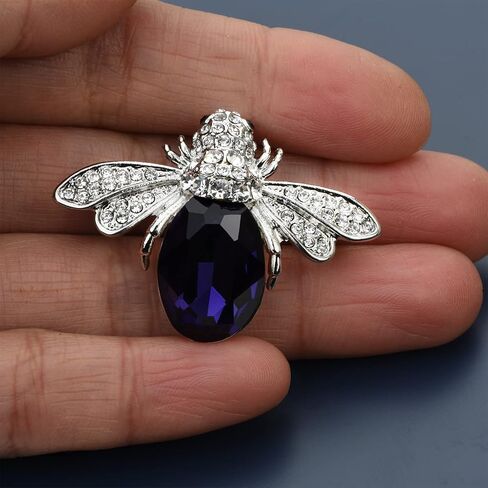 Lovely Crystal Bumble Honey Bee Insect Brooch Pins Collar Pin Lapel Pin Costume Jewelry for Women in Kuwait