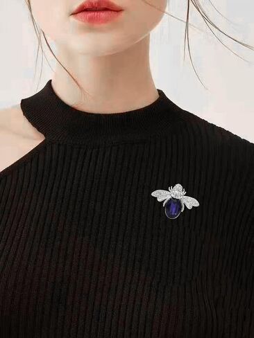 Lovely Crystal Bumble Honey Bee Insect Brooch Pins Collar Pin Lapel Pin Costume Jewelry for Women in Kuwait