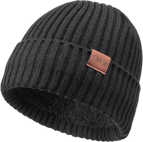 Winter Beanie for Men & Women: Cold Weather Thermal Fleece Lined Knit Hat | Warm Cuffed Stocking Cap in Kuwait