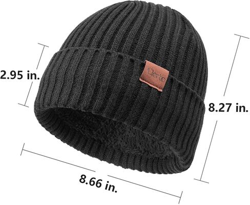 Winter Beanie for Men & Women: Cold Weather Thermal Fleece Lined Knit Hat | Warm Cuffed Stocking Cap in Kuwait