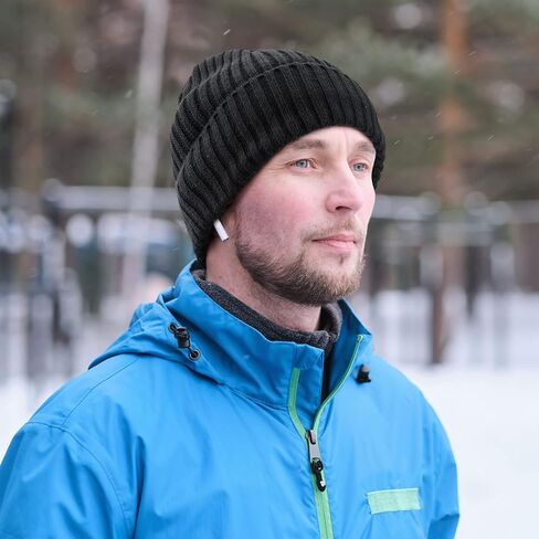 Winter Beanie for Men & Women: Cold Weather Thermal Fleece Lined Knit Hat | Warm Cuffed Stocking Cap in Kuwait