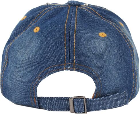 Hoce Fashion Rhinestone Denim Baseball Cap Studded Bling Hat for Women in Kuwait