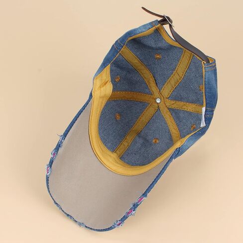 Hoce Fashion Rhinestone Denim Baseball Cap Studded Bling Hat for Women in Kuwait