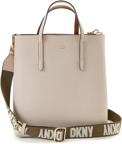 DKNY شنطة توت للنساء، لون ايجشيل/كرمل، R22AZS61، R22azs61-y9k-Large in Kuwait