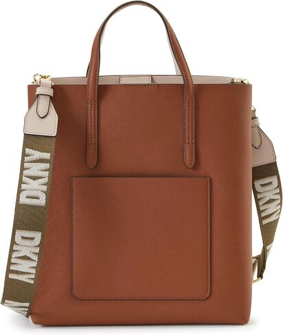 DKNY شنطة توت للنساء، لون ايجشيل/كرمل، R22AZS61، R22azs61-y9k-Large in Kuwait