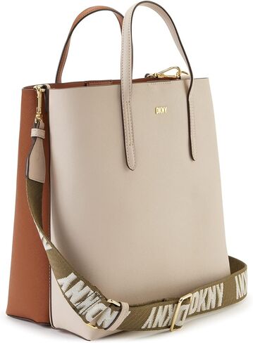 DKNY شنطة توت للنساء، لون ايجشيل/كرمل، R22AZS61، R22azs61-y9k-Large in Kuwait