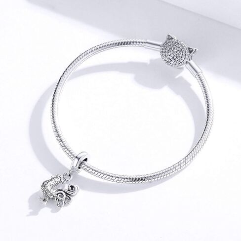 Lucky Animals Head Charm Authentic 925 Sterling Silver Pet Charms for European Bracelet in Saudi Arabia