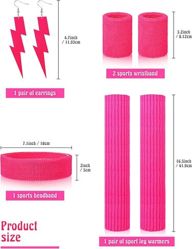 SATINIOR نساء 80s 90s تجريب طقم ملابس إكسسوارات مجموعة تدفئة الساق عقال الأساور أقراط ملابس السباحة البدلة in Kuwait