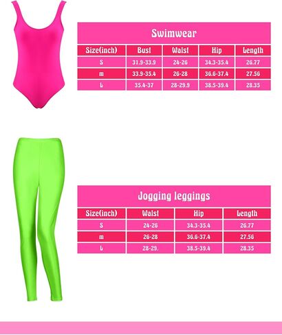 SATINIOR نساء 80s 90s تجريب طقم ملابس إكسسوارات مجموعة تدفئة الساق عقال الأساور أقراط ملابس السباحة البدلة in Kuwait