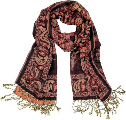 Achillea Reversible Festival Pashmina Rave Scarf, Shawls and Wraps for Evening Dress, Indian Scarves for Women in Kuwait