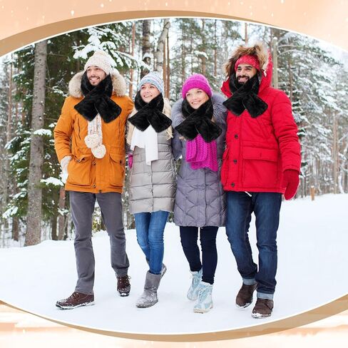 Ramede 20 Pack Women Winter Scarves Warm Fluffy Fleece Winter Scarf Bulk Cold Weather Neck Scarf Wholesale Donation Unisex women Men in Saudi Arabia