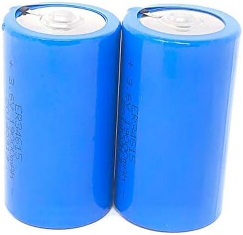 بطارية ليثيوم LNX D Cell 19000 مللي أمبير ER34615 بطاريات غير قابلة لإعادة الشحن 3.6 فولت زر علوي من كلوريد الليثيوم، بطارية D خلية 3.6 فولت، بطارية ليثيوم 3.6 فولت سعة 19000 مللي أمبير غير قابلة لإعادة الشحن، (4 قطع) in Kuwait