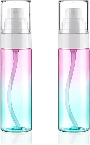 Fine Mist Spray Bottle Plastic Spray Bottles 3.4oz/100ml 2Pack Makeup Setting Spray Bottle TSA Approved Empty Cosmetic Refillable Travel Bottle Containers Sprayer for Water,Perfume,Essential in Saudi Arabia