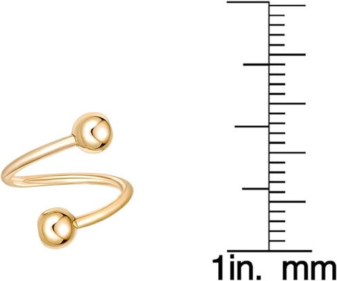 Lavari Jewelers 16 Gauge Cubic Zirconia Spiral Belly Button Ring for Women in 10k Yellow Gold CZ Unisex Stud Belly Ring Hypoallergenic Belly Piercing Jewelry 16G Body Piercing in Saudi Arabia