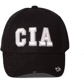 Deluxe Black Embroidered Law Enforcement/Security Novelty Baseball Caps