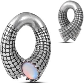 ERKUOO 2 قطعة شماعات أوزان الأذن قياسات قوطية مضادة للحساسية سدادات أنفاق الأذن موسعات الأقراط لثقب الجسم الممتد in Kuwait