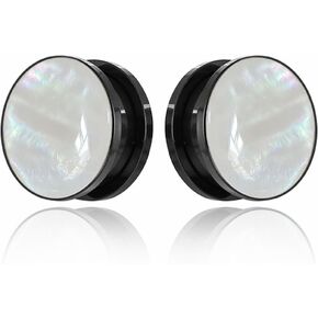 casvort 2 قطع 6mm-25mm هيبوالرجينيك 316 الفولاذ المقاوم للصدأ أنيقة محارة الأذن الأنفاق المقابس الأذن مقاييس نقالة الجسم ثقب المجوهرات للنساء الرجال in Kuwait