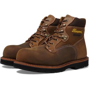 Thorogood Iron River 6" Leather Waterproof Work Shoes with Composite Safety Toe Oil and Slip-Resistant Outsole