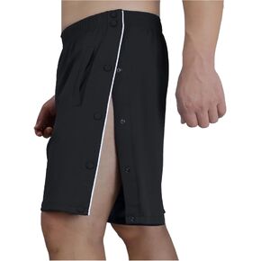 Tear Away Shorts for Men Post Surgery Shorts Snap Knee Leg Hip Surgical Recovery Short Pants Leg Side Open Shorts in Kuwait