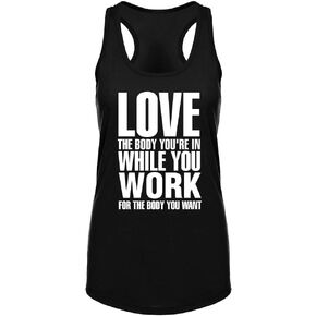 FANNOO Workout Tank Tops for Women-Womens Inspirational Funny Saying Fitness Gym Racerback Sleeveless Shirts