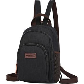 PACKISM Backpack Purse for Women, Adjustable Straps Sling Bag for Men Mini Backpack Multiple Compartment Pockets Crossbody