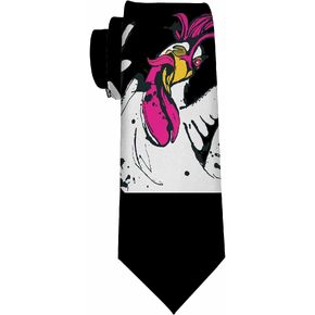 Yekiua Eiffel Tower Men's Tie Baguette Bike Other Country Symbols Formal Business Wedding Neckties Ties For Men Magenta Cream