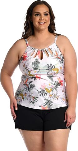 High Neck Adjustable Neckline Tankini Swimsuit Top in Kuwait