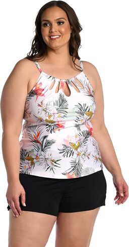 High Neck Adjustable Neckline Tankini Swimsuit Top in Kuwait