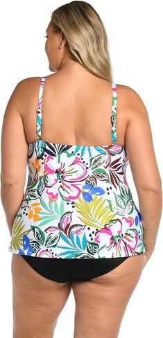 High Neck Adjustable Neckline Tankini Swimsuit Top in Kuwait