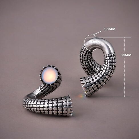 ERKUOO 2 قطعة شماعات أوزان الأذن قياسات قوطية مضادة للحساسية سدادات أنفاق الأذن موسعات الأقراط لثقب الجسم الممتد in Kuwait