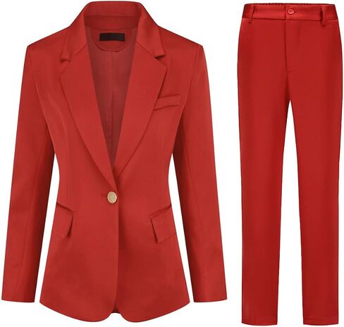 YYNUDA Women's Business Suit Set Ladies 2 Piece Office Work Solid Blazer Jacket and Pants in Kuwait
