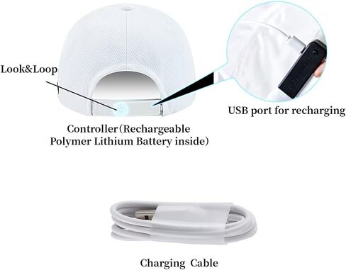 Lumisonata LED قبعة الألياف البصرية قبعة EDM قبعات البيسبول تضيء 7 ألوان متوهجة USB شحن القبعات الهذيان اكسسوارات للحزب in Kuwait