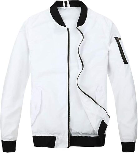 MADHERO Mens Bomber Jacket Lightweight Slim Fit Softshell Windbreaker in Kuwait
