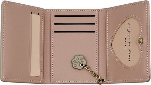 Cute Cat Girls Wallet for Teens Kids Women Slim Tri-Fold Wallet Purse Card Holder Organizer With Paw Pendant in Kuwait