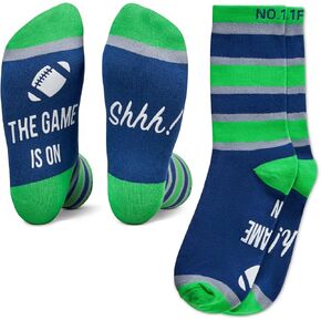 American Football Fan Lounge Socks - Great Birthday Christmas Gift For Football Fans - 'Shhh! The Game Is On'