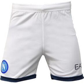 SSC Napoli Men's Standard Match Shorts, White/BLU Wing, S in Kuwait