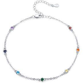MEDWISE Chakra Bracelet Sterling Silver 7 Chakra Yoga Bracelet Wrist Link Bracelet Birthday Christmas Gifts for Women Wife Girlfriend in Kuwait