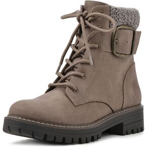 CLIFFS BY WHITE MOUNTAIN Women's Shoes Mentor Block Heeled Lace-Up Ankle Bootie