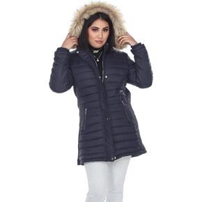 سترة شتوية نسائية دافئة من Facitisu، معطف طويل بغطاء للرأس من الفرو الصناعي ومبطن بالصوف الشيربا in Kuwait