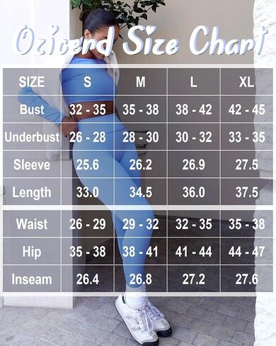 OZICERD 2 قطعة تجريب مجموعات للنساء الصالة الرياضية مجموعة طويلة الأكمام المحاصيل طماق قطعتين مطابقة تجريب وتتسابق اليوغا مجموعات in Kuwait