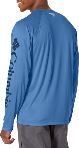 Columbia Men's Terminal Tackle Long Sleeve Shirt, Violet Sea/Carbon Logo, Medium in Saudi Arabia