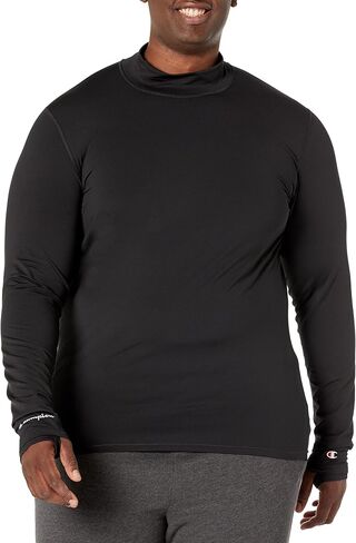 Champion Men’s Cold Weather Long Sleeve Tee, Men’s Mock Neck Tee, Men’s Long Sleeve Shirt in Kuwait